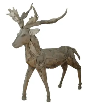 Standing Deer, the horns can be removed. About 143cm length and 154cm height . 